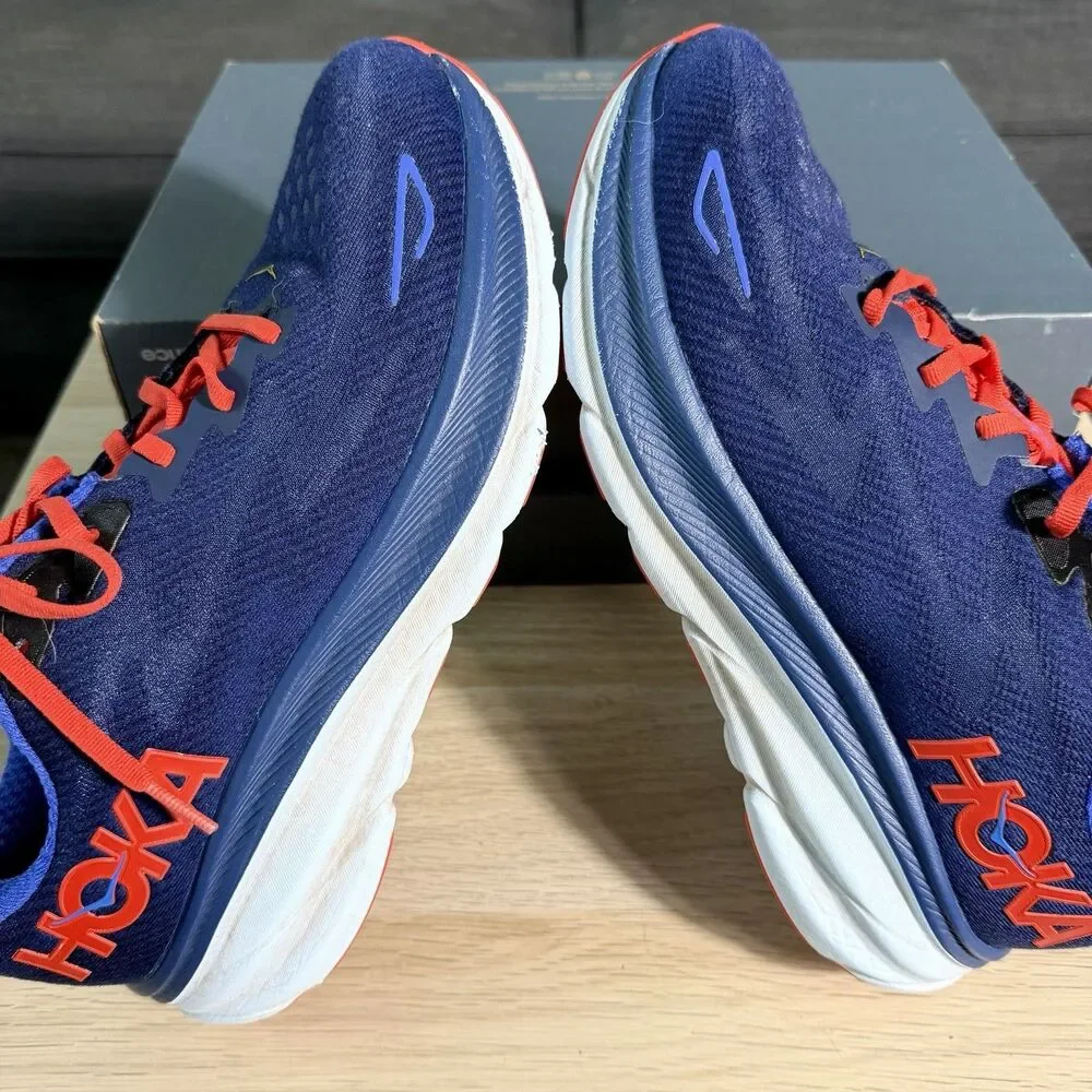 Hoka One One Clifton 9 Bellwether Blue Running Shoes Men's Size 10D - Picture 10 of 12